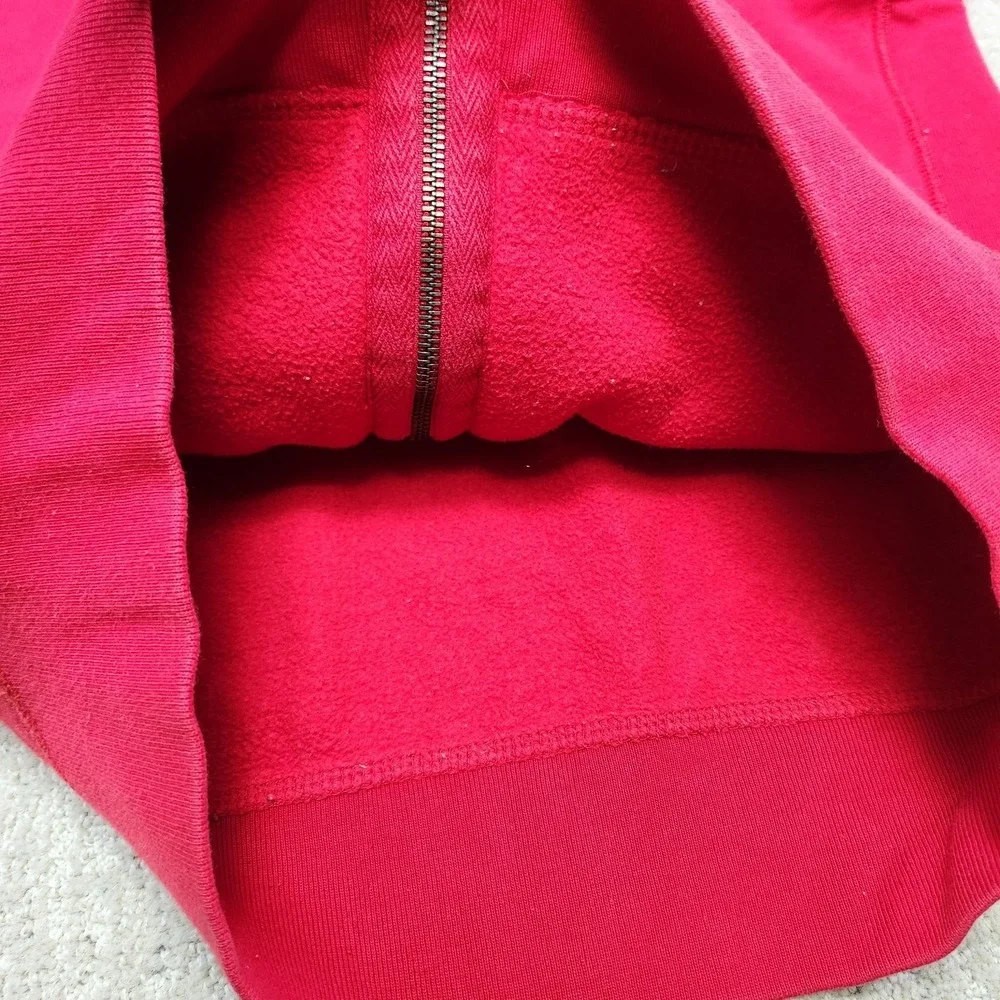 Polo Ralph Lauren Hoodie Men Small Thermal Hood Full Zip‎ Cotton Fleece Red